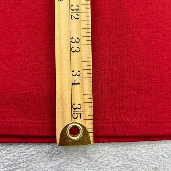 J Jill Wearever Collection Red Tiered Dress Medium Long Sleeve Career Business - Picture 7 of 8